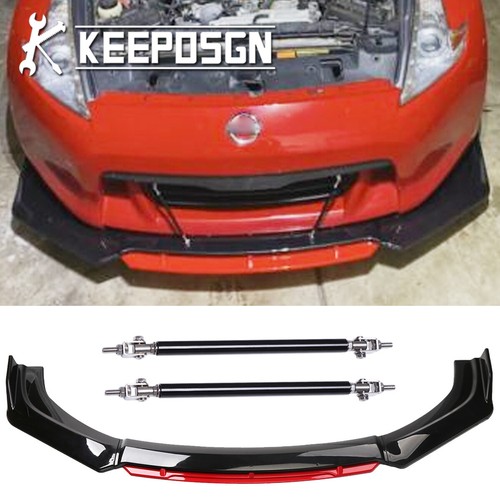 Front bumper red - red, splitter
