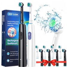 Toothbrush Electric Rechargeable Pro Rotating Brush Oral-B Heads Timer Modes Usb