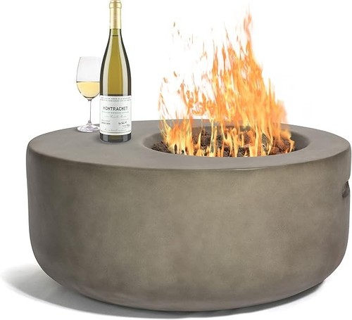 Luxury gas fire - fire, table