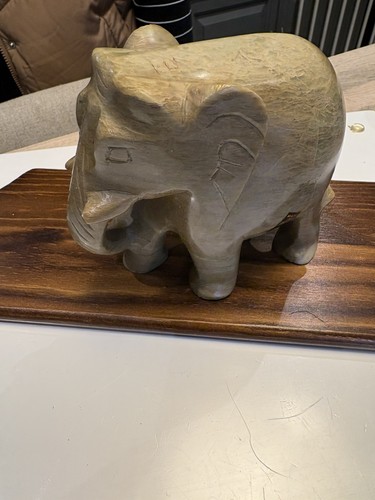 Soapstone elephant figurine - soapstone,
