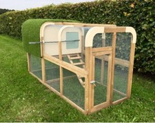 LARGE 6FT PLASTIC CHICKEN COOP & RUN POULTRY HOUSE RABBIT HUTCH UK MADE