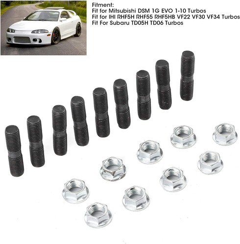 9pcs m10x1 turbo studs and - 9pcs,