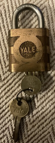 Vintage yale brass padlock - vintage,