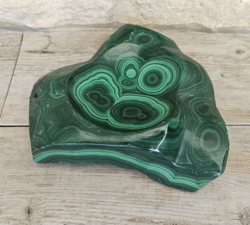 Vintage polished malachite - polished,