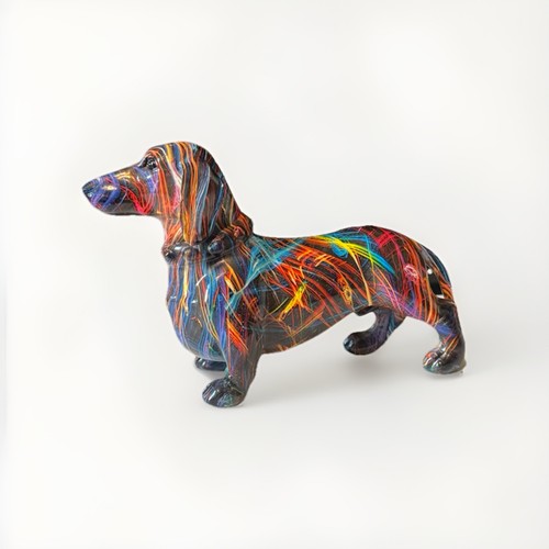 Colourful dachshund ornament - dachshund,