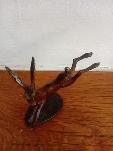 Solid bronze small hare - bronze,