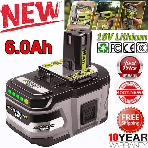 0ah for ryobi p108 - 6.0ah, plus