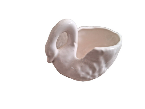 Swan trinket dish white 7cm - swan,