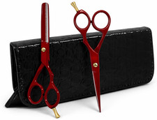 6" Red Hairdressing Scissors