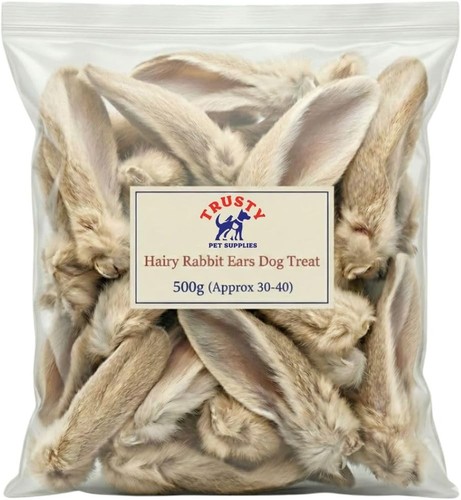 Natural hairy rabbit ears - hairy,