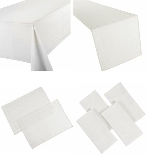 Linen look white - table, cloths