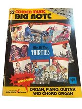 Vintage Golden Music Big Notes Sheet Music Hits Of The Thirties Organ Piano