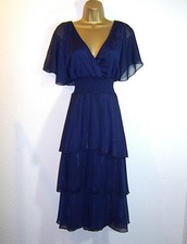 QUIZ NAVY BLUE SPARKLY SHIMMER