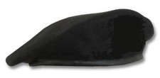 ARMY BERET BLACK NEW WOOL