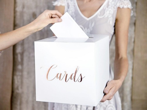 White and rose gold wedding - white,