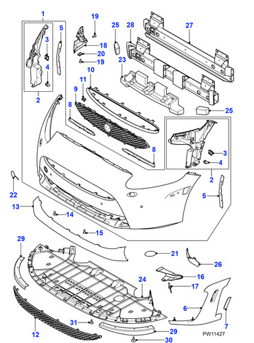 Jaguar genuine clip - genuine, fixing