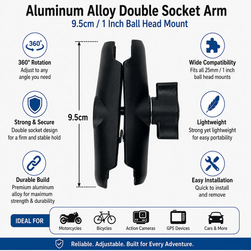 Double socket ram - double, mount