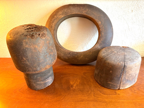 Vintage wooden hat blocks - vintage,