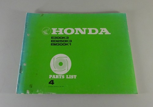 Parts catalogue honda - catalogue,