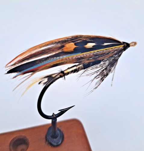 Vintage gut eyed salmon fly - gut,