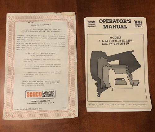 1982 senco nail gun operator - senco,