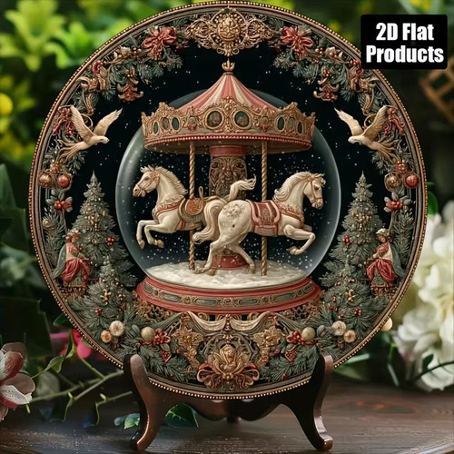 Horse carousel round - round, metal