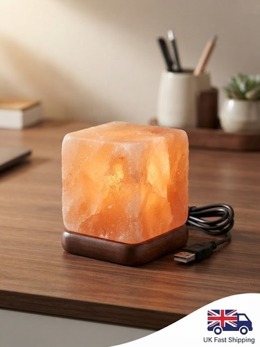 Led salt lamp - lamp, pink