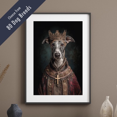 Royal dog portrait print - dog, –