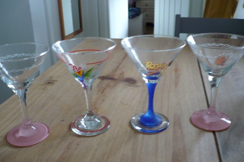 Retro cocktail martini glasses - retro,