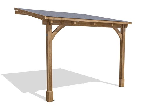 Wooden lean gazebo - lean,