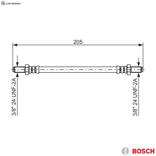 Brake hose 987 476 - 1, 575
