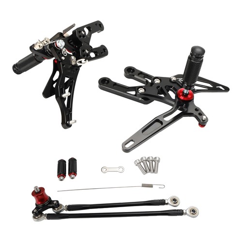 Black rear sets footpegs - black,