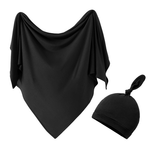 Baby swaddle blanket with hat - blanket,
