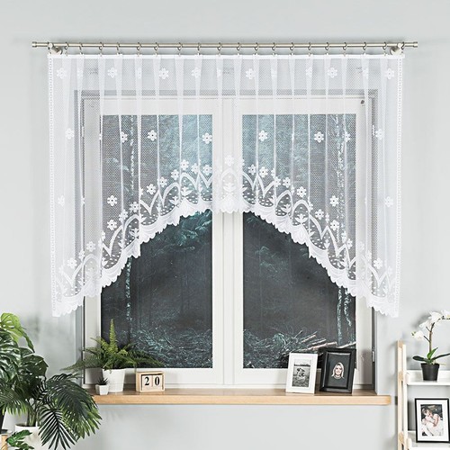 Jardiniere net curtain - , white