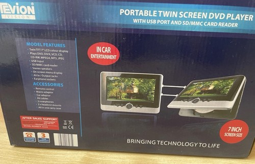 Tevion car dvd player - dvd, 7"