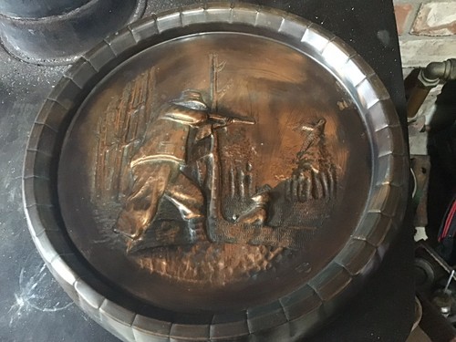 Copper decorative wall plate - decorative,