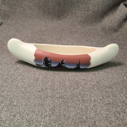 Vtg navajo pottery canoe boat - vtg,