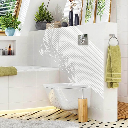 Bamboo wooden toilet brush - wooden,