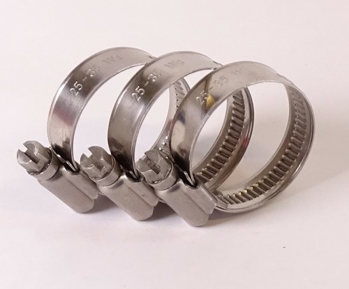 Stainless steel hose clips - stainless,