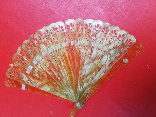 Antique vintage hand fan - vintage,