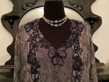 Ann Balon Italian Lace Black Nutmeg Autumn Winter 3 Piece Outfit Size XXL 18 20