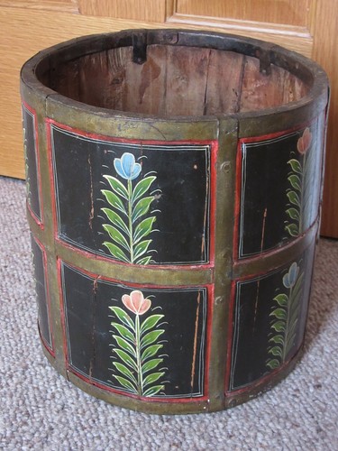 Vintage painted wooden folk - vintage,