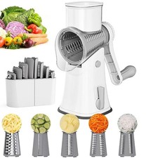 5 in 1 Rotary Cheese Grater Shredder Kitchen Mandoline Vegetable Julienn