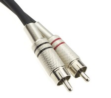 TangleFree SHIELDED RCA RedWhite Twin Phono Lead Audio Cable 0.5m/1.5m/3m/6m/12m