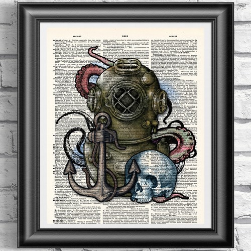 Art print original antique - print,