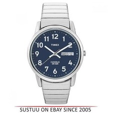 Timex T20031 Mens Indiglo Easy Reader Watch|Stainless Steel Expansion Band|NEW