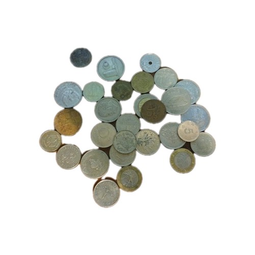Mixed foreign and old coins - foreign,