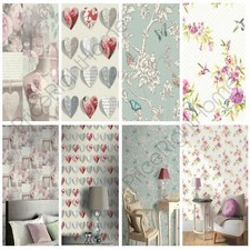 SHABBY CHIC FLORAL WALLPAPER