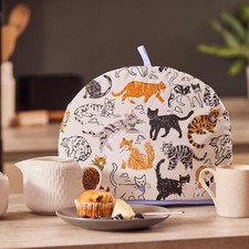 Tea Cosy Ulster Weavers Feline Friends 100% Cotton Grey
