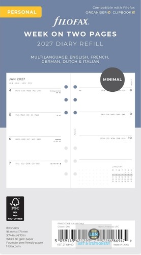 Filofax 2027 personal diary - 2027,